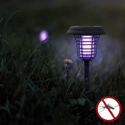 Solar Insektenvernichter mit LED Licht – Wasserdichte Gartenleuchte zur Mückenabwehr