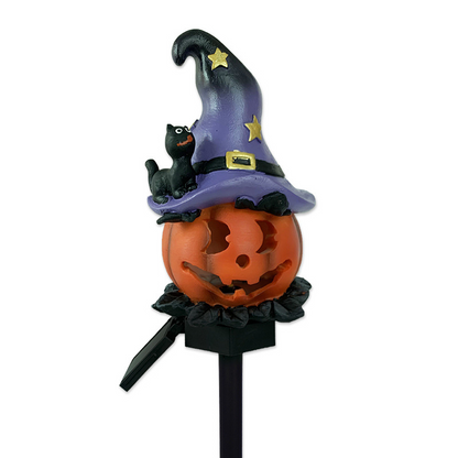 Halloween Solarleuchten – Dekorative LED Gartenlichter mit Kürbis- und Hexen-Motiven