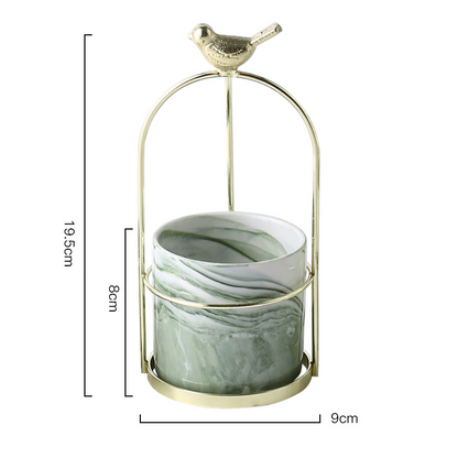 Blumenpflanzgefäße mit Vogel-Design für stilvolle Dekoration