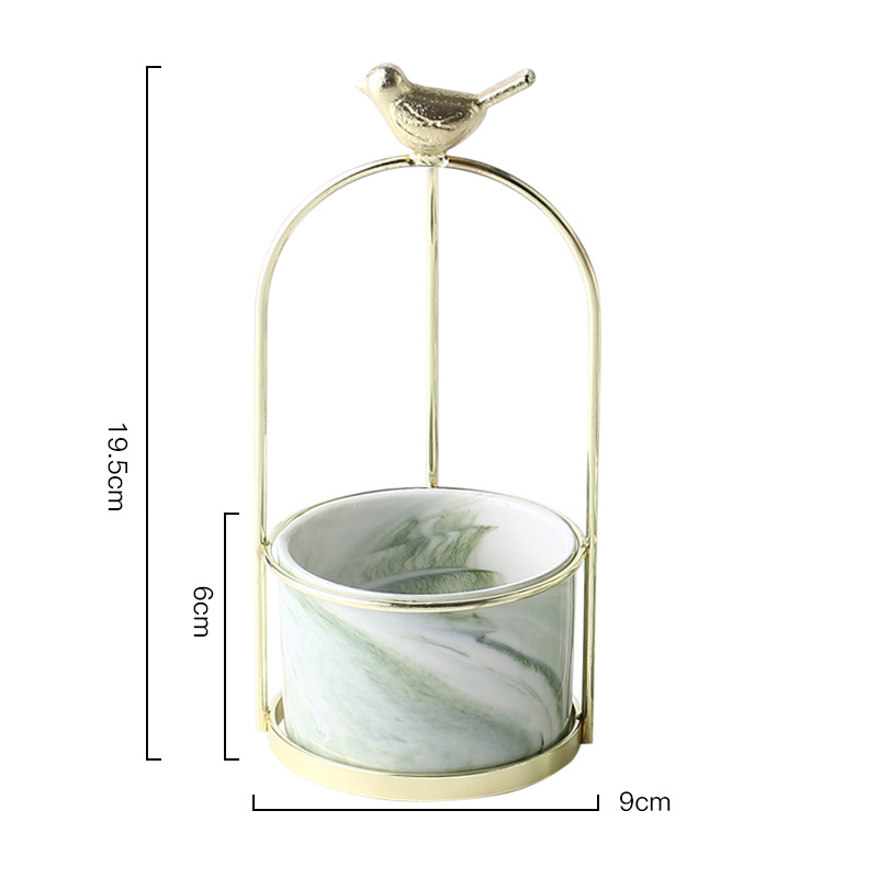 Blumenpflanzgefäße mit Vogel-Design für stilvolle Dekoration