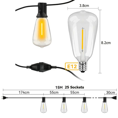 Wetterfeste LED-Lichterkette