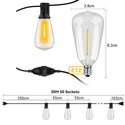 Wetterfeste LED-Lichterkette