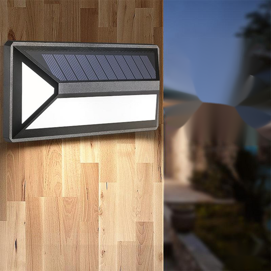 Moderne Solar LED Wandleuchte für Außen – Wasserdichte Fassadenbeleuchtung mit Bewegungsmelder