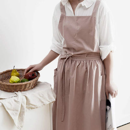 Baumwollschürze Mit Taschen Und Wasserabweisender Beschichtung