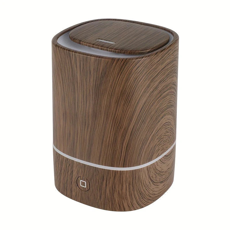 Ultraschall-Luftbefeuchter mit Holzoptik – Leiser Aromadiffuser mit LED & Automatischer Abschaltung