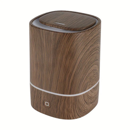 Ultraschall-Luftbefeuchter mit Holzoptik – Leiser Aromadiffuser mit LED & Automatischer Abschaltung