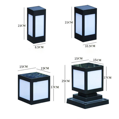 Solar LED Gartenlaterne im Quadrat-Design – Dekorative Außenbeleuchtung für Wege und Terrasse