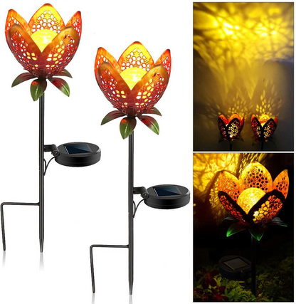 Solar Gartenleuchte Lotusblume – Dekorative LED Außenbeleuchtung für Garten und Hof