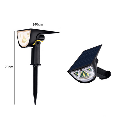 Solar LED Strahler – Außenbeleuchtung mit Solarplatte für Garten und Wege
