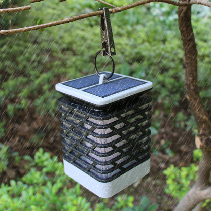 Solar LED Gartenlaterne mit Rillen-Design – Dekorative Außenbeleuchtung für Garten