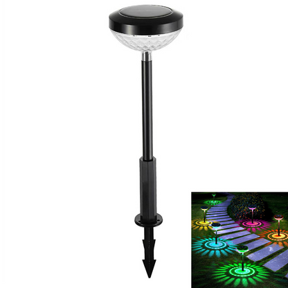 Solar Gartenlampe mit Farbwechsel – LED Gartenbeleuchtung für den Außenbereich mit Blütenmuster