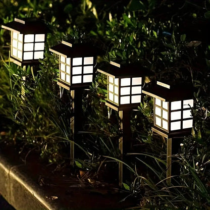 Solar Gartenleuchten im Laternenstil – Wasserdichte LED Wegbeleuchtung für Außenbereiche