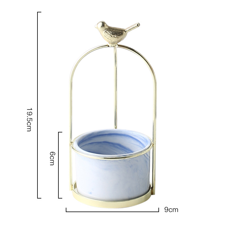 Blumenpflanzgefäße mit Vogel-Design für stilvolle Dekoration