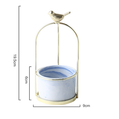 Blumenpflanzgefäße mit Vogel-Design für stilvolle Dekoration