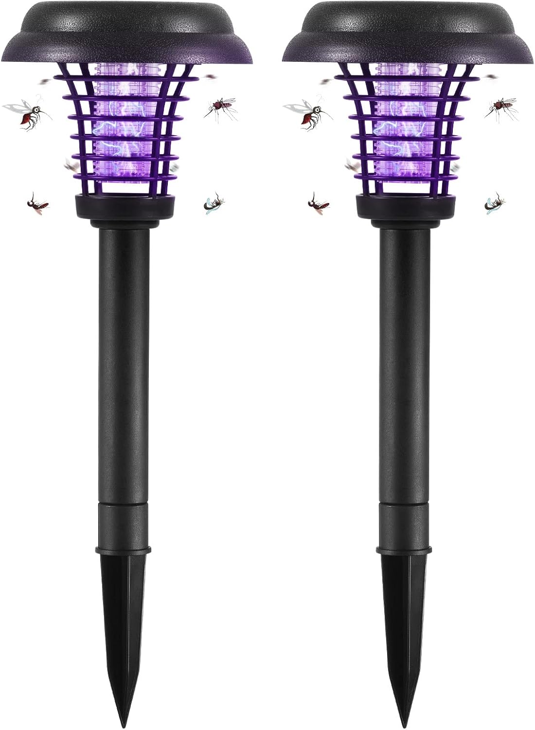 Solar Insektenvernichter mit LED Licht – Wasserdichte Gartenleuchte zur Mückenabwehr