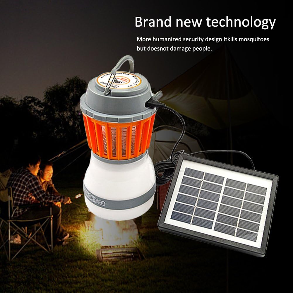 Solar LED Mückenlampe mit integrierter Laterne – Effektiver Insektenschutz und Beleuchtung für Garten und Camping