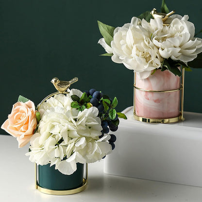 Blumenpflanzgefäße mit Vogel-Design für stilvolle Dekoration