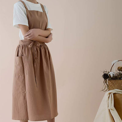 Baumwollschürze Mit Taschen Und Wasserabweisender Beschichtung