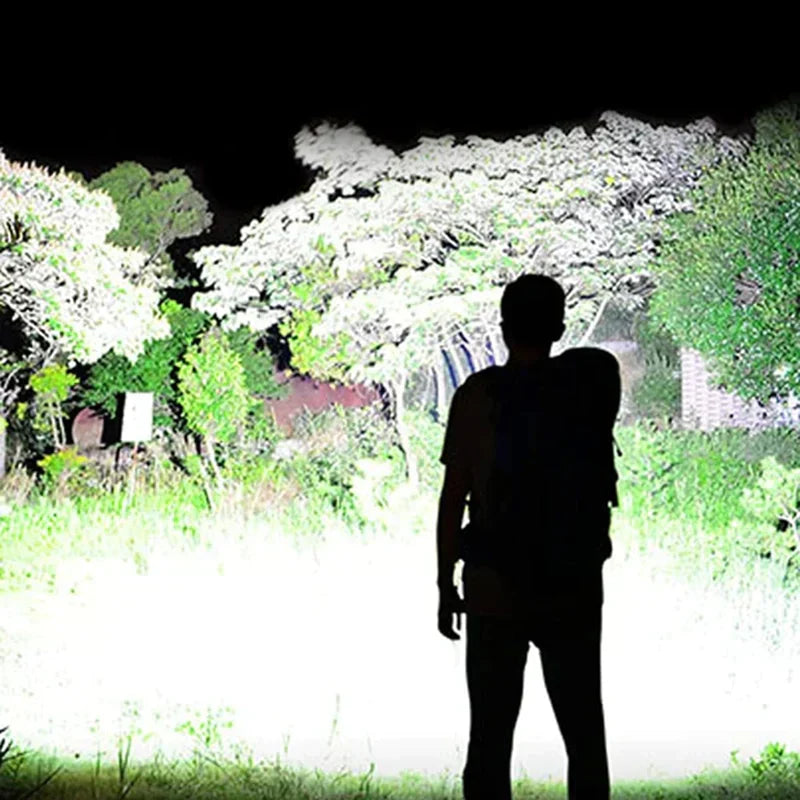Taktische Taschenlampe – LED Taschenlampe mit Zoom & Powerbank-Funktion