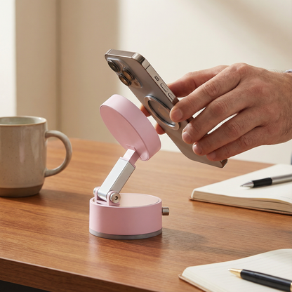 Magnetischer Handyhalter mit Vakuum-Saugnapf – Faltbar & Doppelseitig, Universell für alle Smartphones