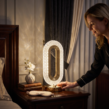 Wiederaufladbare Kristall-LED-Tischlampe – Elegantes stimmungsvolles Nachtlicht