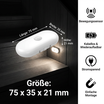 Smartes LED Nachtlicht mit Bewegungsmelder – Mini, kabellos & stromsparend