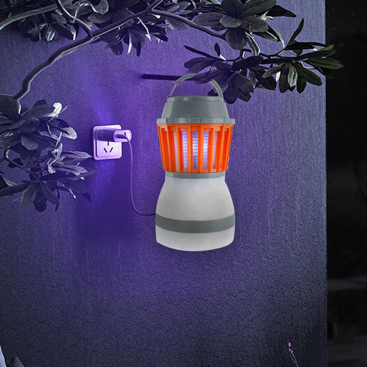 Solar LED Mückenlampe mit integrierter Laterne – Effektiver Insektenschutz und Beleuchtung für Garten und Camping