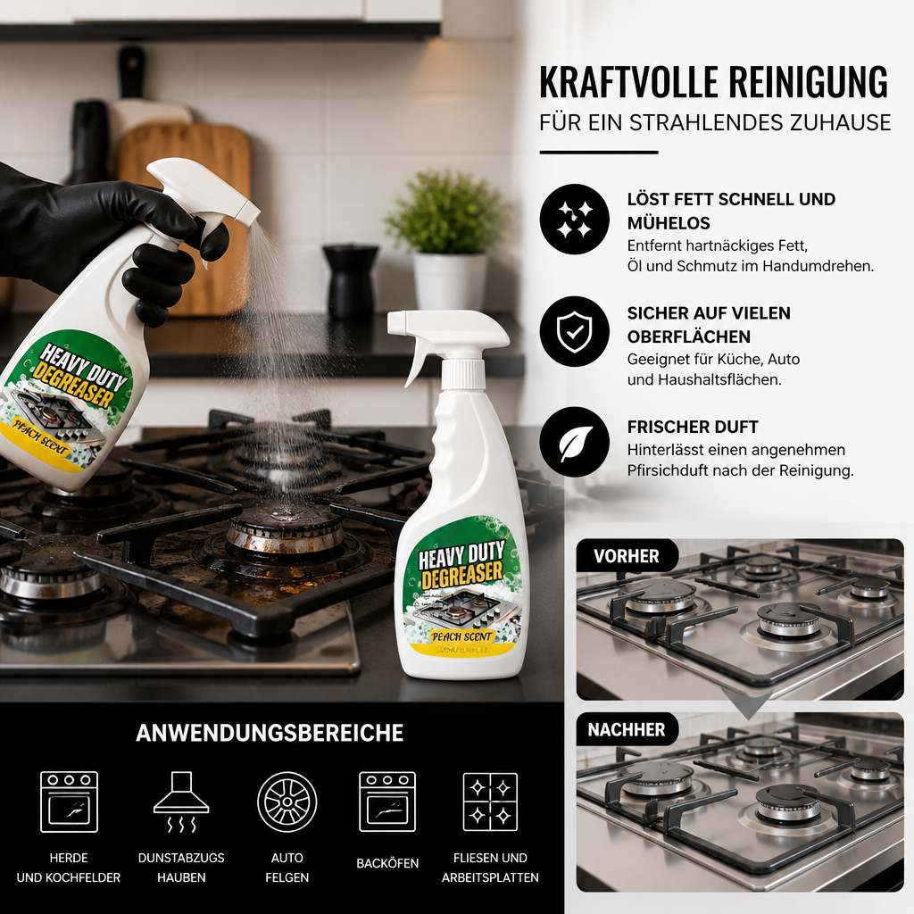 Power Degreaser Kitchen Cleaner – Cuts Through Tough Grease & Oil