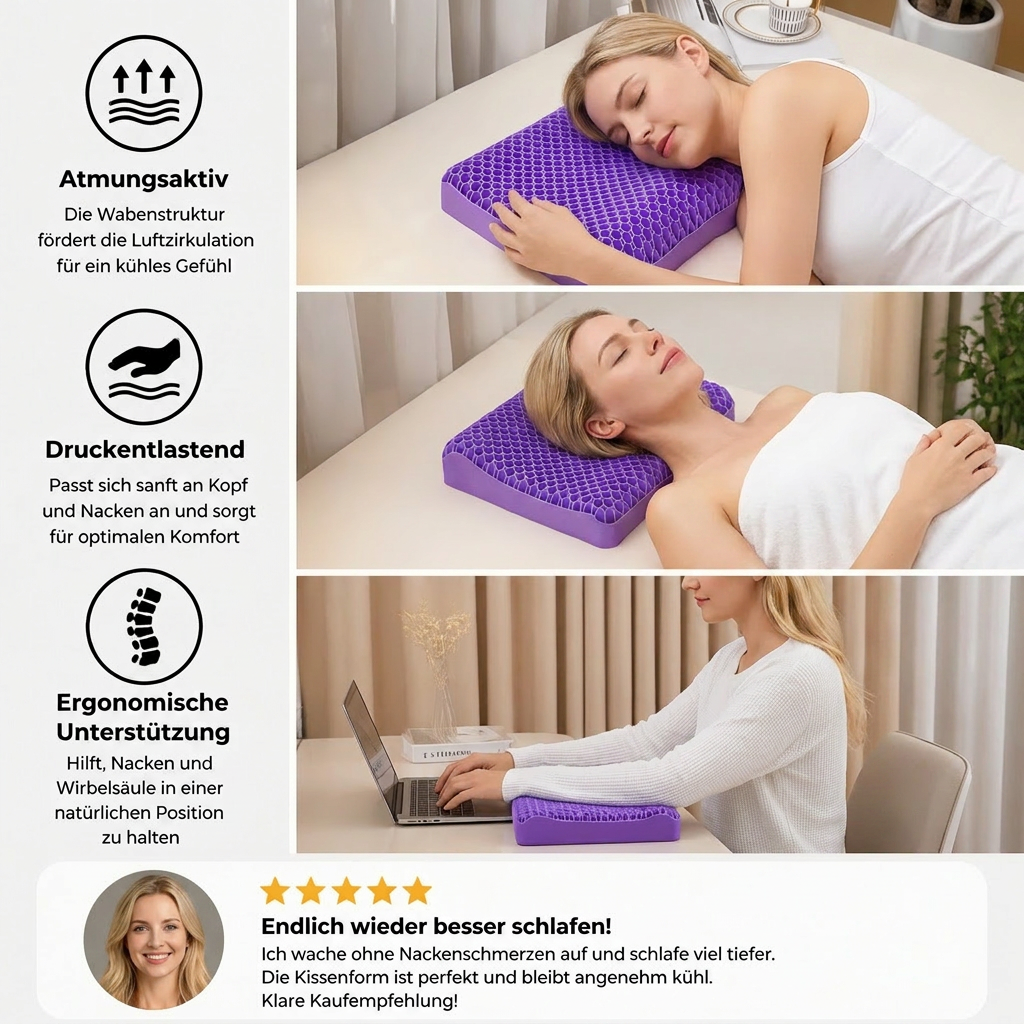Ergonomisches & Atmungsaktives Luftkissen für erholsamen Schlaf