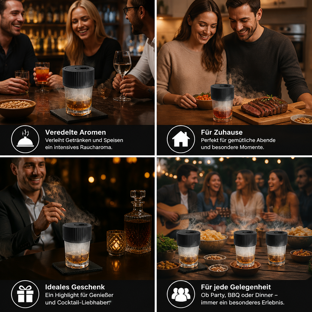 Wiederaufladbares elektrisches Cocktail-Smoker-Set