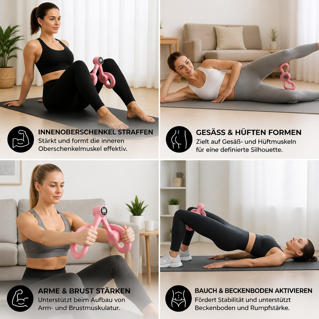 Verstellbarer Oberschenkel- und Gesäßmuskeltrainer – Zusammenklappbares Fitnessgerät mit Widerstand