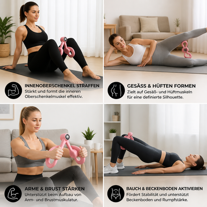 Verstellbarer Oberschenkel- und Gesäßmuskeltrainer – Zusammenklappbares Fitnessgerät mit Widerstand