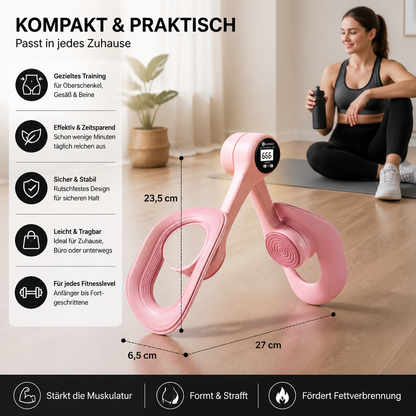 Verstellbarer Oberschenkel- und Gesäßmuskeltrainer – Zusammenklappbares Fitnessgerät mit Widerstand
