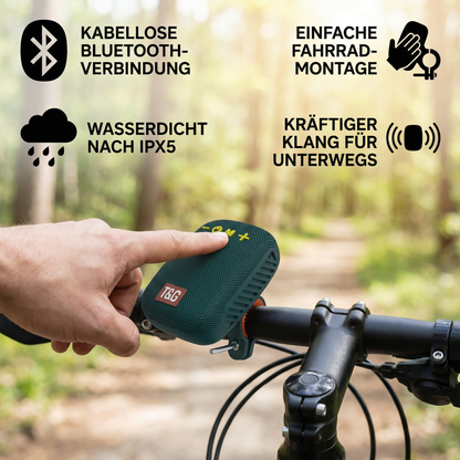 Kabelloser Bluetooth Lautsprecher – Wasserdicht & Perfekt fürs Fahrrad
