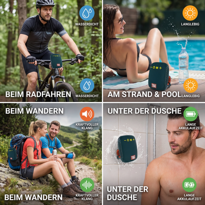 Kabelloser Bluetooth Lautsprecher – Wasserdicht & Perfekt fürs Fahrrad