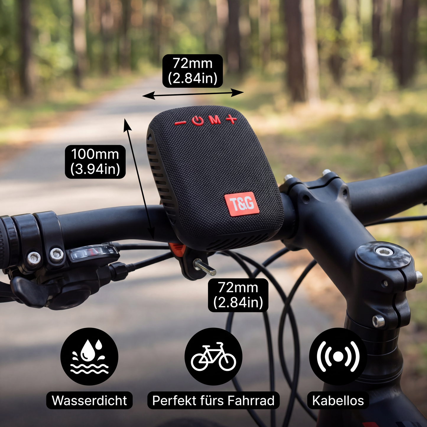 Kabelloser Bluetooth Lautsprecher – Wasserdicht & Perfekt fürs Fahrrad