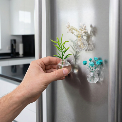 Mini Keramikvasen mit Magnet – Stilvolle Deko für Kühlschrank und Zuhause