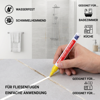 Schimmelhemmender und wasserfester Fugenstift für Fliesen