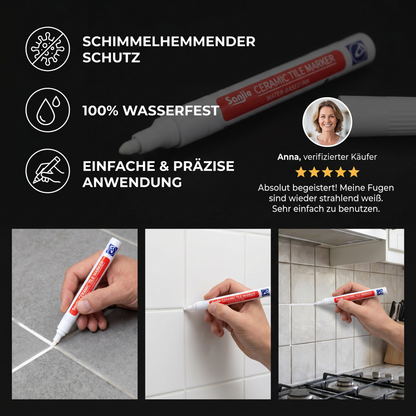 Schimmelhemmender und wasserfester Fugenstift für Fliesen
