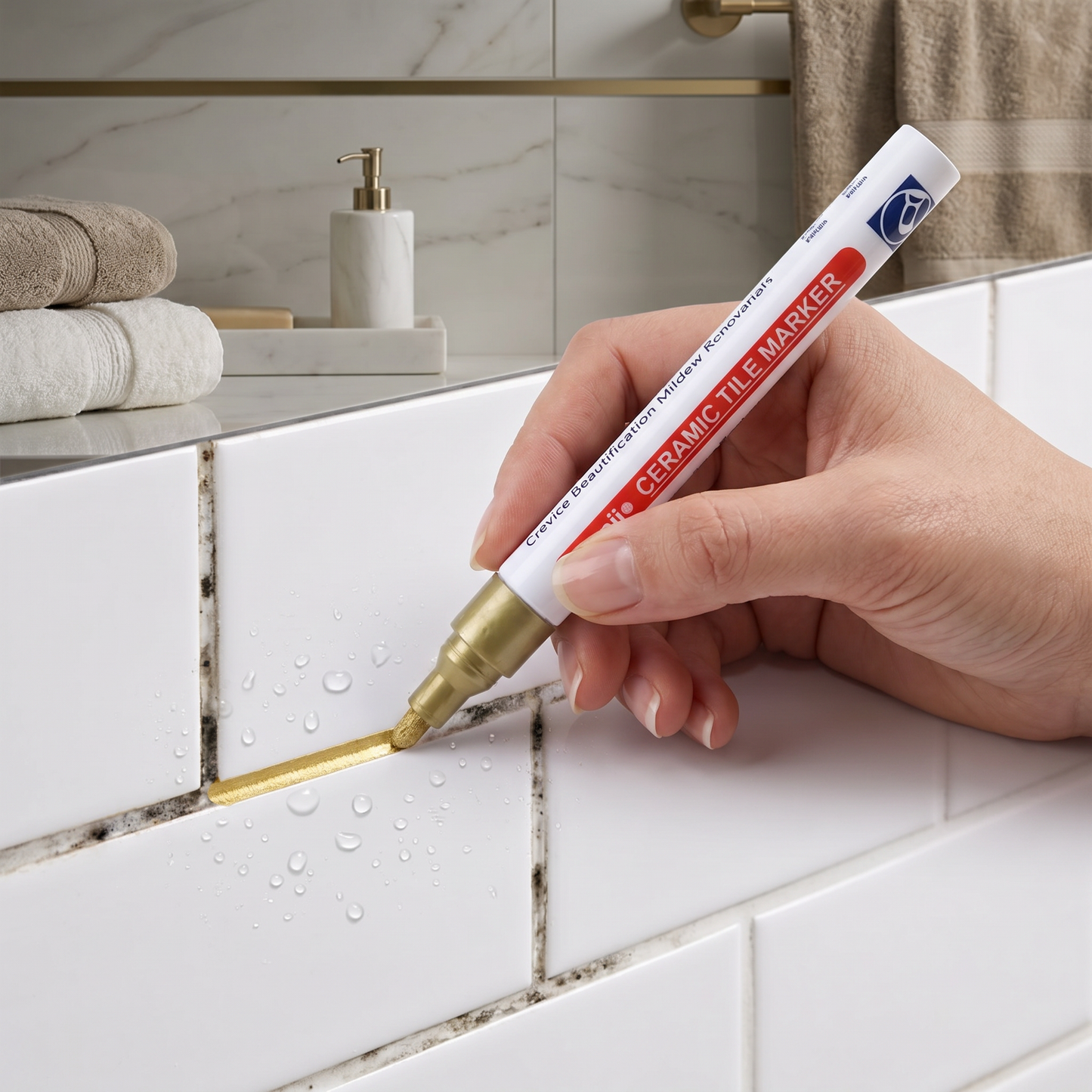 Schimmelhemmender und wasserfester Fugenstift für Fliesen