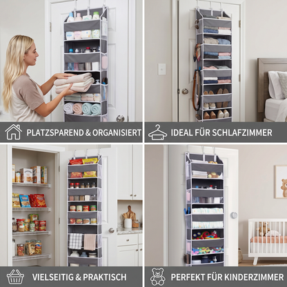 Zusammenklappbarer Aufbewahrungsorganizer zum Aufhängen an der Tür