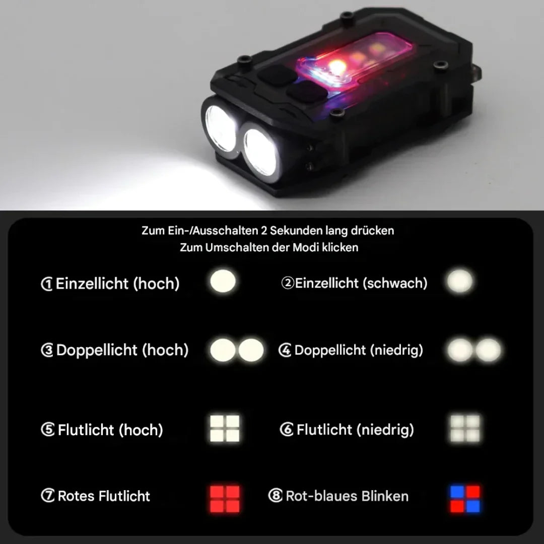 Magnetische LED Taschenlampe Mit Tragehalterung – Handsfreies Arbeitslicht Für Outdoor Und Reparaturen
