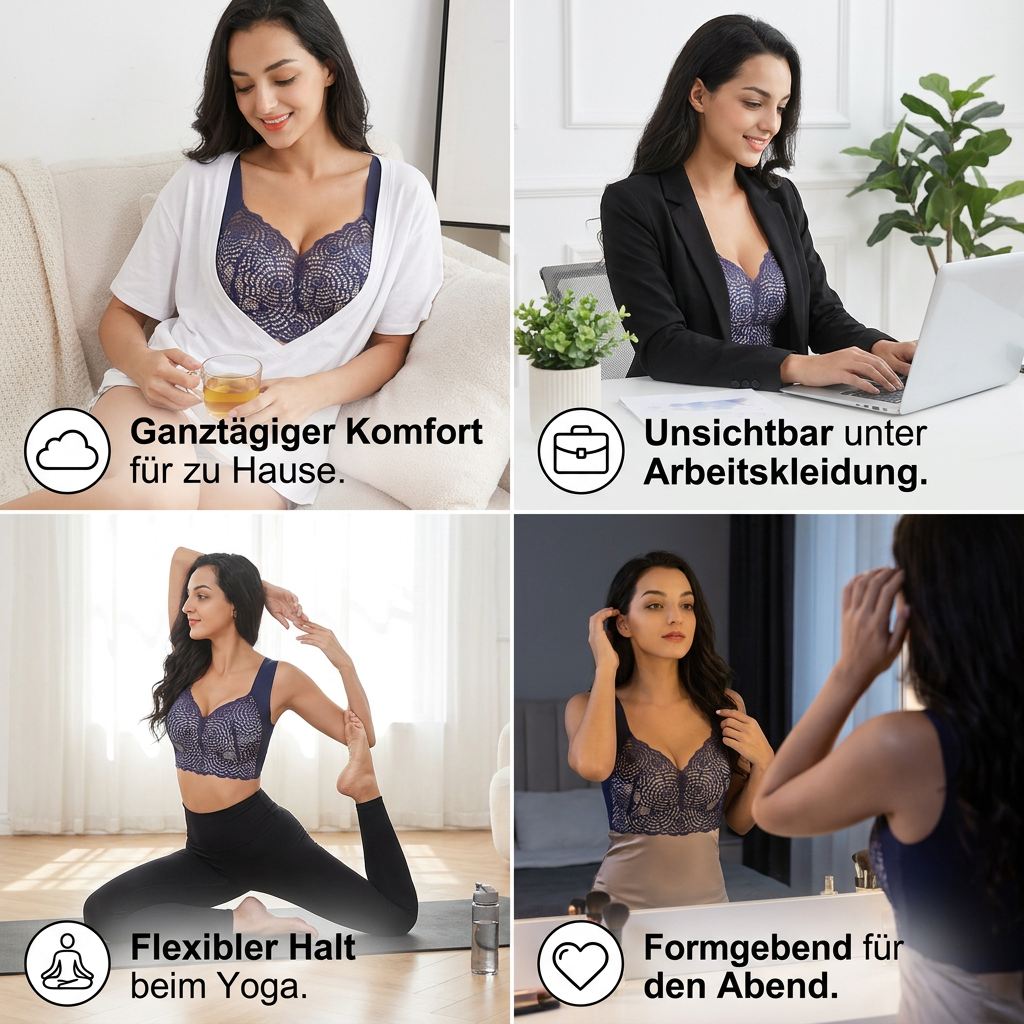 Nahtloser Push-Up Komfort-BH – Drahtlos, atmungsaktiv & formend für natürlichen Halt