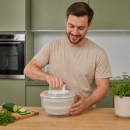 9-in-1 manueller Gemüse- & Salat-Schneider mit Drehfunktion