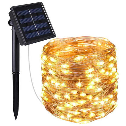 Wasserfeste Lichterkette mit Solarenergie
