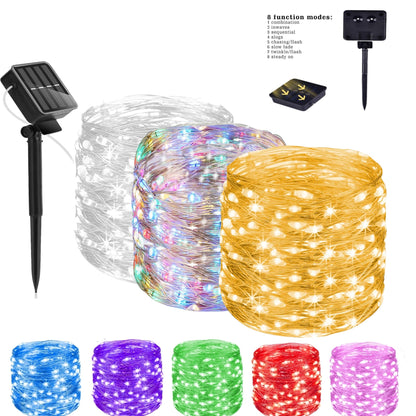 Wasserfeste Lichterkette mit Solarenergie