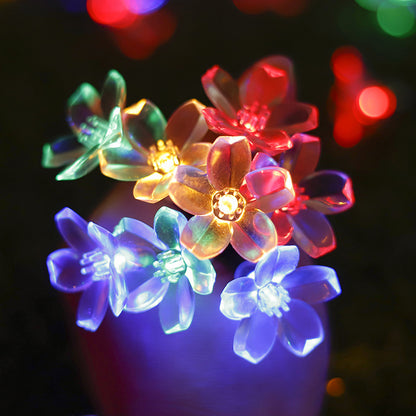 Solar Blumenlichterkette für den Garten