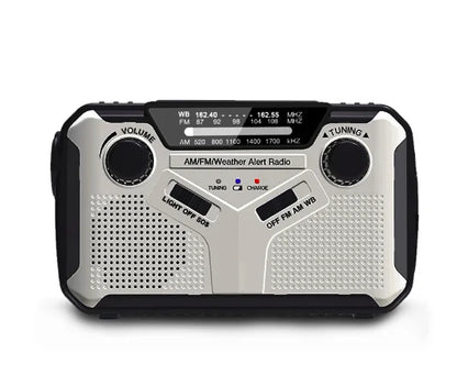 Notfall-Radio mit Kurbel & Solar – Tragbares Dynamo-Radio mit Powerbank & LED-Taschenlampe