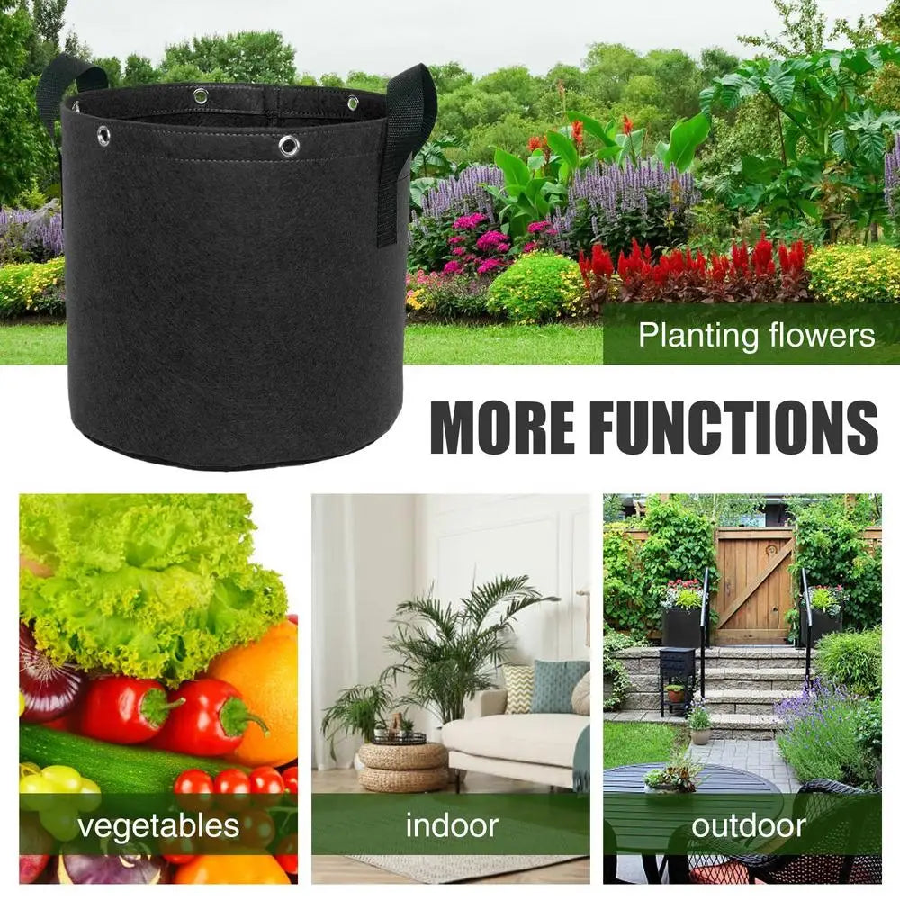 Pflanzensack aus Filz mit Tragegriffen – Atmungsaktiv und langlebig für Gartenpflanzen und Blumen