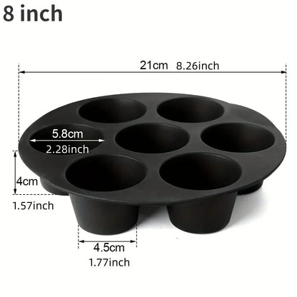 Silikon-Muffinform für Heißluftfritteuse – Antihaft & Flexibel für Muffins, Cupcakes & Snacks